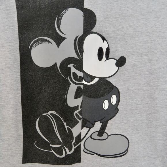 Y2k Retro Black & White Mickey Mouse Graphic Crewneck Women's T-Shirt XS - Picture 4 of 6